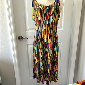 l Le New York Multicolor Sleeveless Dress Flattering to Any Figure NWT SZ 12